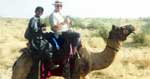 c2002 - in India riding  across the desert    
