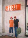 in Milan with nephew Matthew and an irresistible photo opportunity….. 