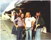 c1977 Hawaii Airport. John, Rick & Francis and in the background Lighting Designer George Harvey 