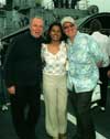 2002 on the HMS Ark Royal with Quo's agent Neil Warnock & Duroc Mgmt. PA Persha Sethi  