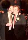 Micky Moody and I getting close up and personal at his first wedding.