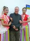 With two of the many dancers performing at the Expo 
2009 televised concert in Hefei China