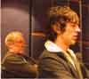 2005 ? In a studio with The Verve's Richard Ashcroft either listening  
to playback or just knackered...