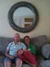 July 25th 2010  Daughter Kirstie and hubby Barney (and their new   
mirror...) 